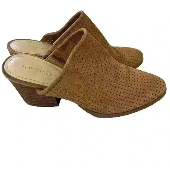 ⚡️5/$20 bundle sale⚡️ Marc Fisher Ripley Mule Size 8 Suede Block Heel - Picture 4 of 6